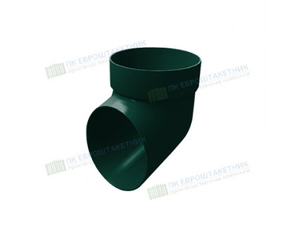 Колено сливное ПВХ зелёный RAL 6005
