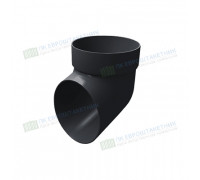 Колено сливное ПВХ графит RAL 7024