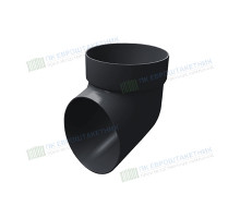 Колено сливное ПВХ графит RAL 7024