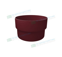 Муфта трубы соединительная ПВХ бордо RAL 3005