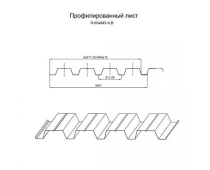 Профнастил оцинкованный Н60ПГ-1000-0.5 цена за м2.