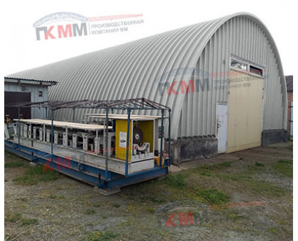 Профнастил H114ПГ-0.75, для бескаркасных ангаров, Полиэстер RAL 9006